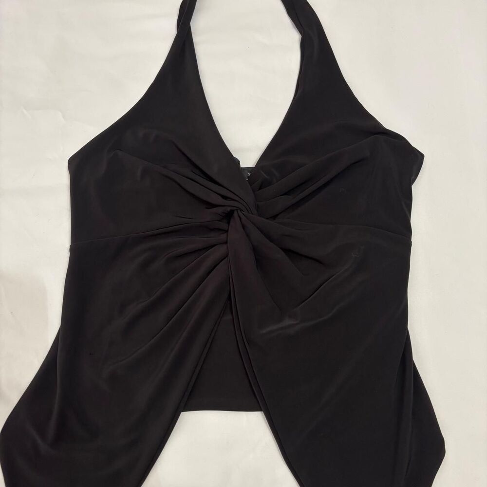 Windsor Women's Black and Brown Crop-top